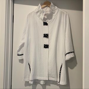 Black and White Blouse